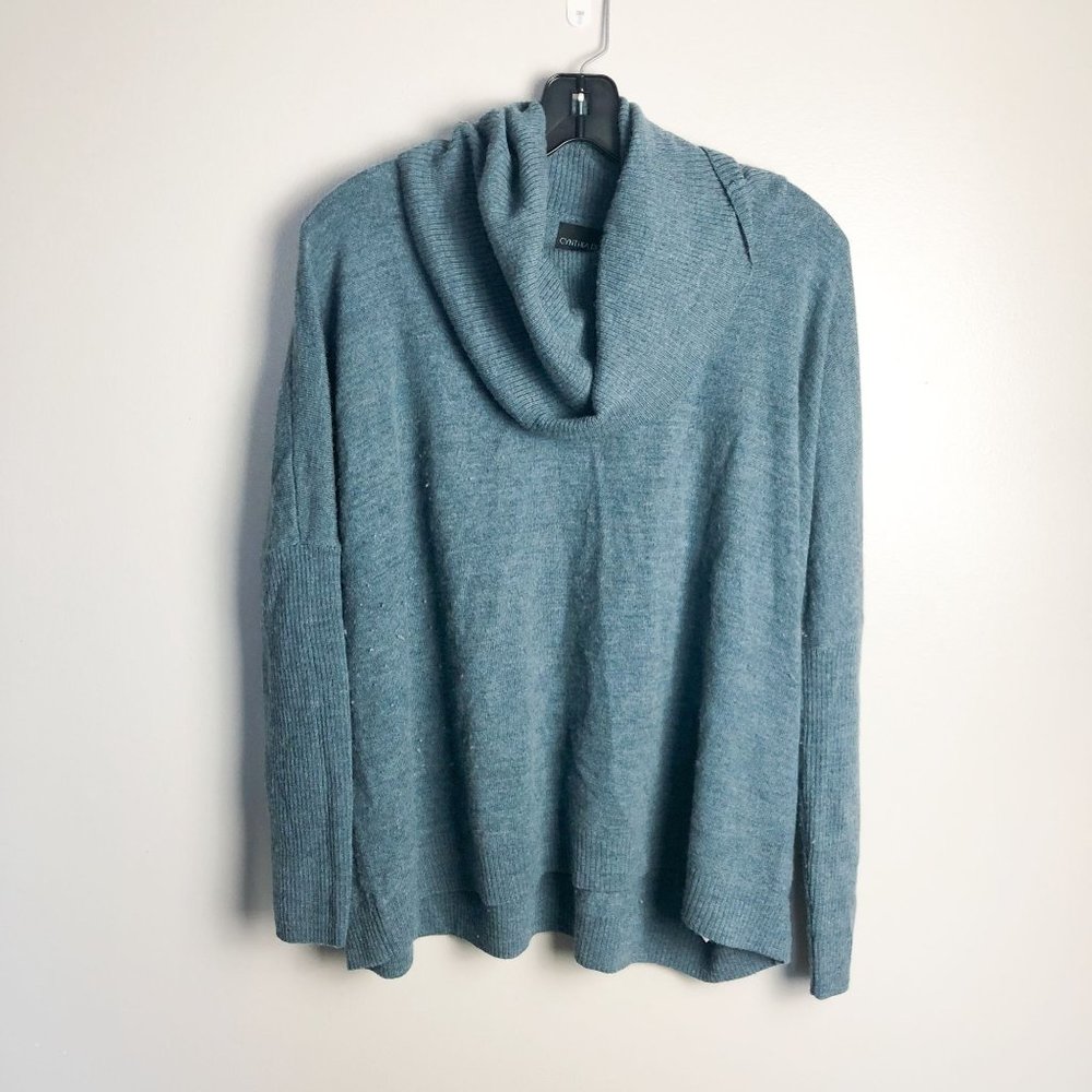 Cynthia Rowley 100% Fine Merino Wool Cowl Neck Boxy Fit Sweater Small
